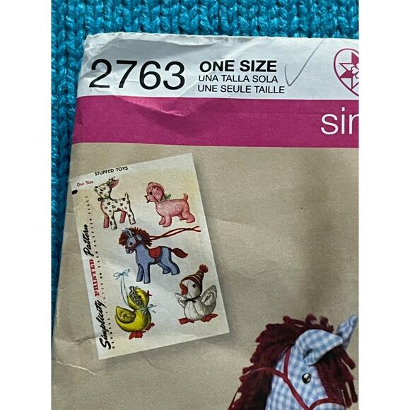 Simplicity Sewing pattern 2763 Plush toy horse duck deer dog chicken 1950s - Picture 2 of 5